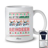 Personalized Custom Name All Of The Ambulance Reindeer; Awesome Christmas Sweater Driver T-Shirt
