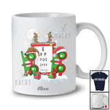 Personalized Three Reindeer Elf Santa Optician; Proud Custom Name Christmas Jobs T-Shirt