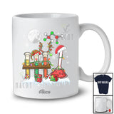 Personalized Three Reindeer Elf Santa Chemist; Proud Custom Name Christmas Jobs T-Shirt