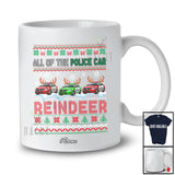 Personalized Custom Name All Of The Police Car Reindeer; Awesome Christmas Sweater Driver T-Shirt
