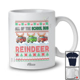 Personalized Custom Name All Of The School Bus Reindeer; Awesome Christmas Sweater Driver T-Shirt