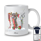 Personalized Three Barber Hair Stylist Dog Groomer; Proud Custom Name Christmas Jobs T-Shirt