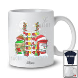 Personalized Three Reindeer Elf Santa Pharmacist; Proud Custom Name Christmas Jobs T-Shirt