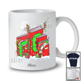 Personalized Three Reindeer Elf Santa Librarian; Proud Custom Name Christmas Jobs T-Shirt