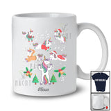 Personalized Custom Name Unicorn Music Teacher; Lovely Christmas Santa Elf Unicorn Group T-Shirt