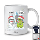 Personalized Custom Name I'm Real Snowman; Humorous Christmas Tennis Player Sport T-Shirt