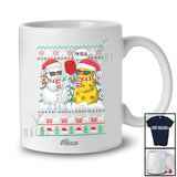 Personalized Custom Name I'm Real Snowman; Humorous Christmas Sweater Pickleballs Player T-Shirt