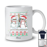 Personalized Custom Name I'm Real Snowman; Humorous Christmas Sweater Baseball Player T-Shirt