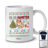 Personalized Custom Name Ho2 Hamster; Lovely Christmas Sweater Lights Hamster Reindeer T-Shirt