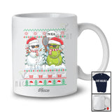 Personalized Custom Name I'm Real Snowman; Humorous Christmas Sweater Tennis Player T-Shirt