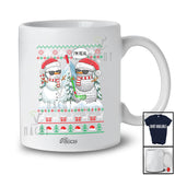 Personalized Custom Name I'm Real Snowman; Humorous Christmas Sweater Golf Player T-Shirt