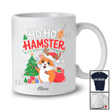 Personalized Custom Name Ho2 Hamster; Lovely Christmas Lights Tree Hamster Reindeer Group T-Shirt