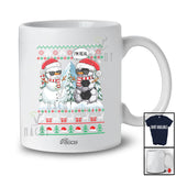 Personalized Custom Name I'm Real Snowman; Humorous Christmas Sweater Soccer Player T-Shirt