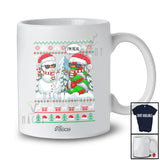 Personalized Custom Name I'm Real Snowman; Humorous Christmas Sweater Volleyball Player T-Shirt