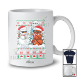 Personalized Custom Name I'm Real Snowman; Humorous Christmas Sweater Basketball Player T-Shirt