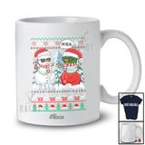 Personalized Custom Name I'm Real Snowman; Humorous Christmas Sweater Disc Golf Player T-Shirt