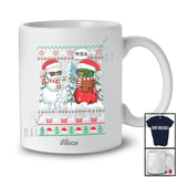 Personalized Custom Name I'm Real Snowman; Humorous Christmas Sweater Bowling Player T-Shirt