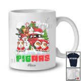 Personalized Custom Name Merry Pigmas; Lovely Christmas Santa Guinea Pig On Pickup Truck T-Shirt