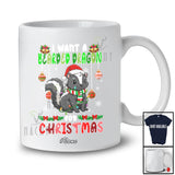 Personalized Custom Name I Want A Skunk For Christmas; Lovely Skunk Santa Animal Lover T-Shirt