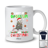 Personalized Custom Name I Want An Opossum For Christmas; Lovely Opossum Santa Animal T-Shirt