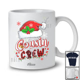 Personalized Custom Name Cousin Crew; Awesome Christmas Santa Plaid Cousin Family; X-mas Group T-Shirt