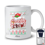 Personalized Custom Name Cousin Crew; Awesome Christmas Sweater Santa Plaid Family T-Shirt