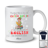 Personalized Custom Name Way Spread Christmas Cheer Teaching English; Proud Teacher Elf T-Shirt