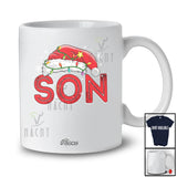 Personalized Custom Name Son; Wonderful Christmas Lights Santa; X-mas Pajama Family T-Shirt