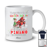 Personalized Custom Name Way Spread Christmas Cheer Teaching Piano; Proud Teacher Elf T-Shirt