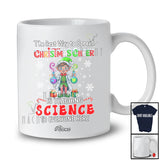 Personalized Custom Name Way Spread Christmas Cheer Teaching Science; Proud Teacher Elf T-Shirt