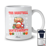 Personalized Custom Name Basketball Team On Santa's Naughty List; Fantastic Christmas Player T-Shirt