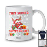 Personalized Custom Name Football Team On Santa's Naughty List; Fantastic Christmas Player T-Shirt