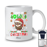 Personalized Custom Name I Want An Owl For Christmas; Lovely Santa Bird X-mas Lights T-Shirt
