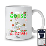 Personalized Custom Name I Want A Goose For Christmas; Lovely Santa Animal Farmer T-Shirt