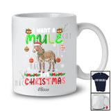 Personalized Custom Name I Want A Mule For Christmas; Lovely Santa Animal Farmer T-Shirt