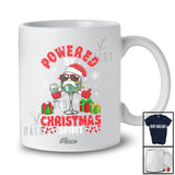 Personalized Custom Name Powered By Christmas Spirit; Cheerful Gin Glass; Drunker Drinking T-Shirt