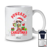 Personalized Custom Name Powered By Christmas Spirit; Cheerful Coffee Glass; Drunker Drinking T-Shirt