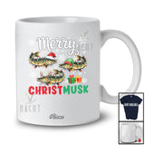 Personalized Custom Name Merry Christmusk; Humorous Christmas Three Musky Muskie Fisher T-Shirt