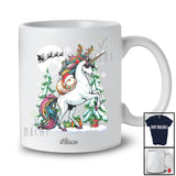 Personalized Custom Name Guinea Pig Riding Unicorn Reindeer; Fantastic Christmas Trees Animal T-Shirt