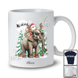 Personalized Custom Name Guinea Pig Riding Elephant Reindeer; Fantastic Christmas Trees Animal T-Shirt