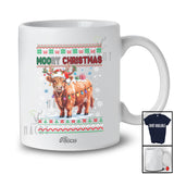 Personalized Custom Name Moory Christmas; Lovely Sweater Reindeer Scottish Highland Cow T-Shirt