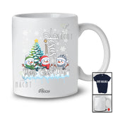 Personalized Custom Name Jesus Merry Christmas; Lovely X-mas Three Snowman; Family Group T-Shirt
