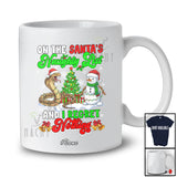 Personalized Custom Name On The Santa's Naughty List; Adorable Christmas Cobra Snowman T-Shirt