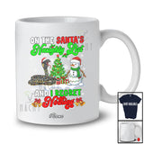 Personalized Custom Name On The Santa's Naughty List; Adorable Christmas King Cobra Snowman T-Shirt