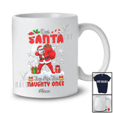 Personalized Custom Name They Are The Naughty Ones; Joyful Christmas Santa Dabbing T-Shirt
