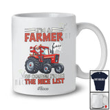 Personalized Custom Name I'm A Farmer I'm On Nice List; Amazing Christmas Santa Jobs T-Shirt