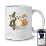 Personalized Custom Name Three Witch Boo Pumpkin Goat; Scary Halloween Farmer T-Shirt
