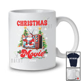 Personalized Custom Name Christmas Movie; Amusing X-mas Tree Santa Movies Lover; Pajama Family T-Shirt