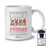 Personalized Custom Name Merry Pugmas; Humorous Christmas Sweater Pug Owner Lover T-Shirt