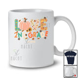 Personalized LOVE 2nd Grade; Happy Thanksgiving Plaid Fall Leaves; Custom Name Student Teacher T-Shirt